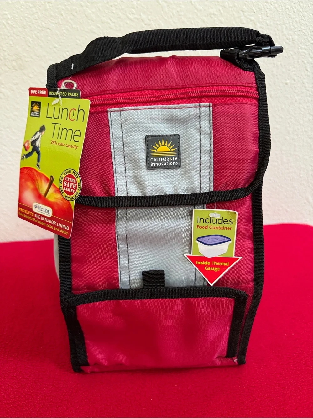 NWT California Innovations Vintage Lunch Time Insulated Bag w/ Container BTS